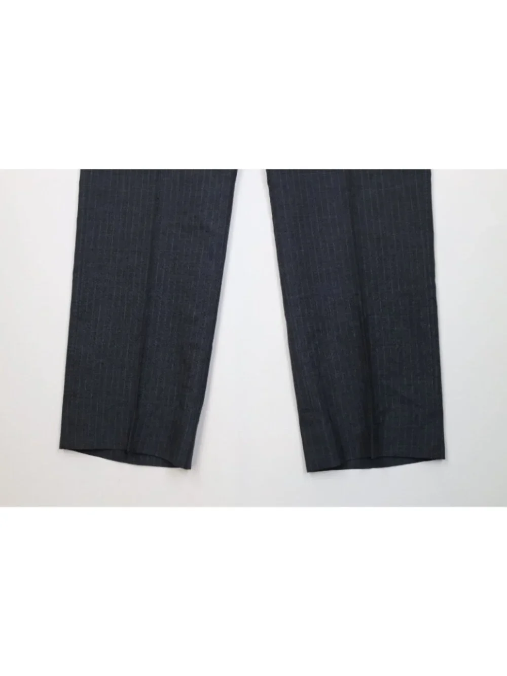 Vintage 70s Mens 36R 2 Piece Pinstriped Suit Wedding Gray Wide Leg 34x30 USA